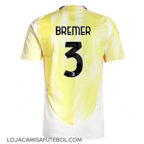 Camisa de Futebol Juventus Gleison Bremer #3 Equipamento Secundário 2024-25 Manga Curta